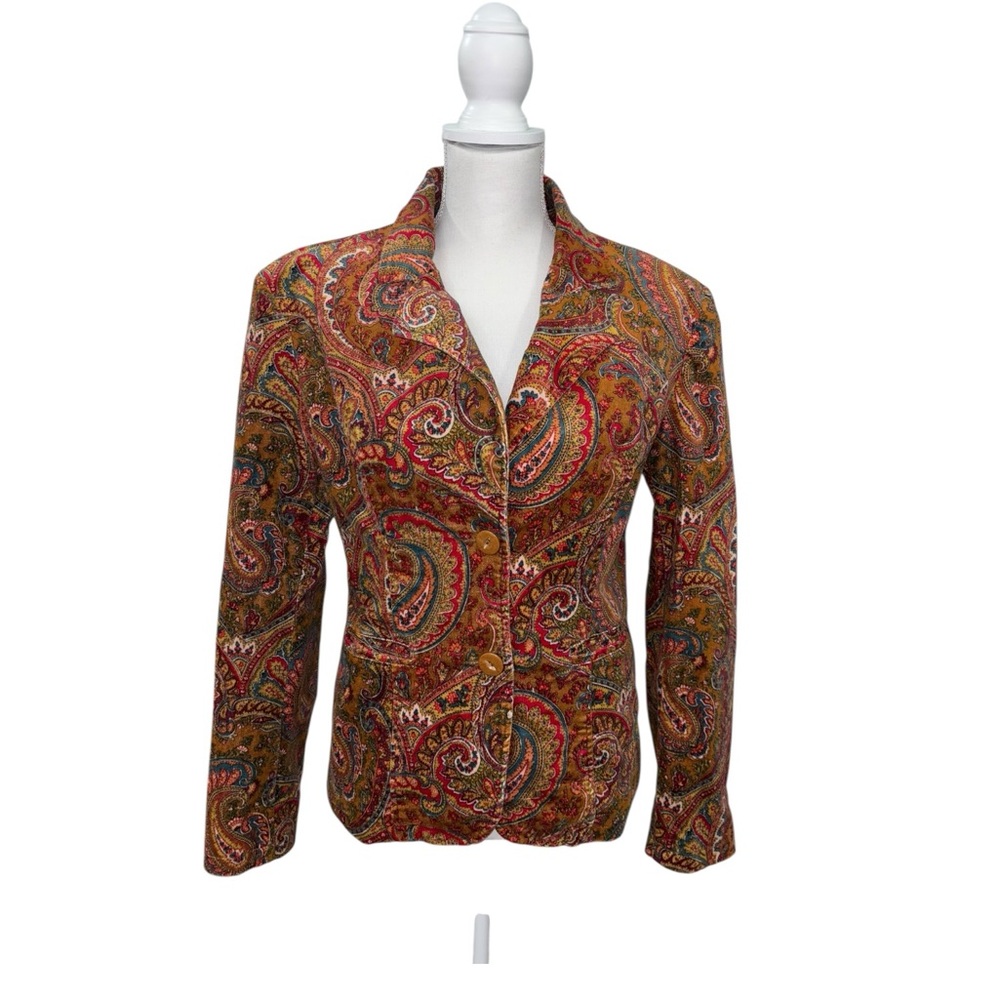 SOLD NKD Womens M Multicolor‎ Paisley VTG-Style Boho Blazer Jacket Retro